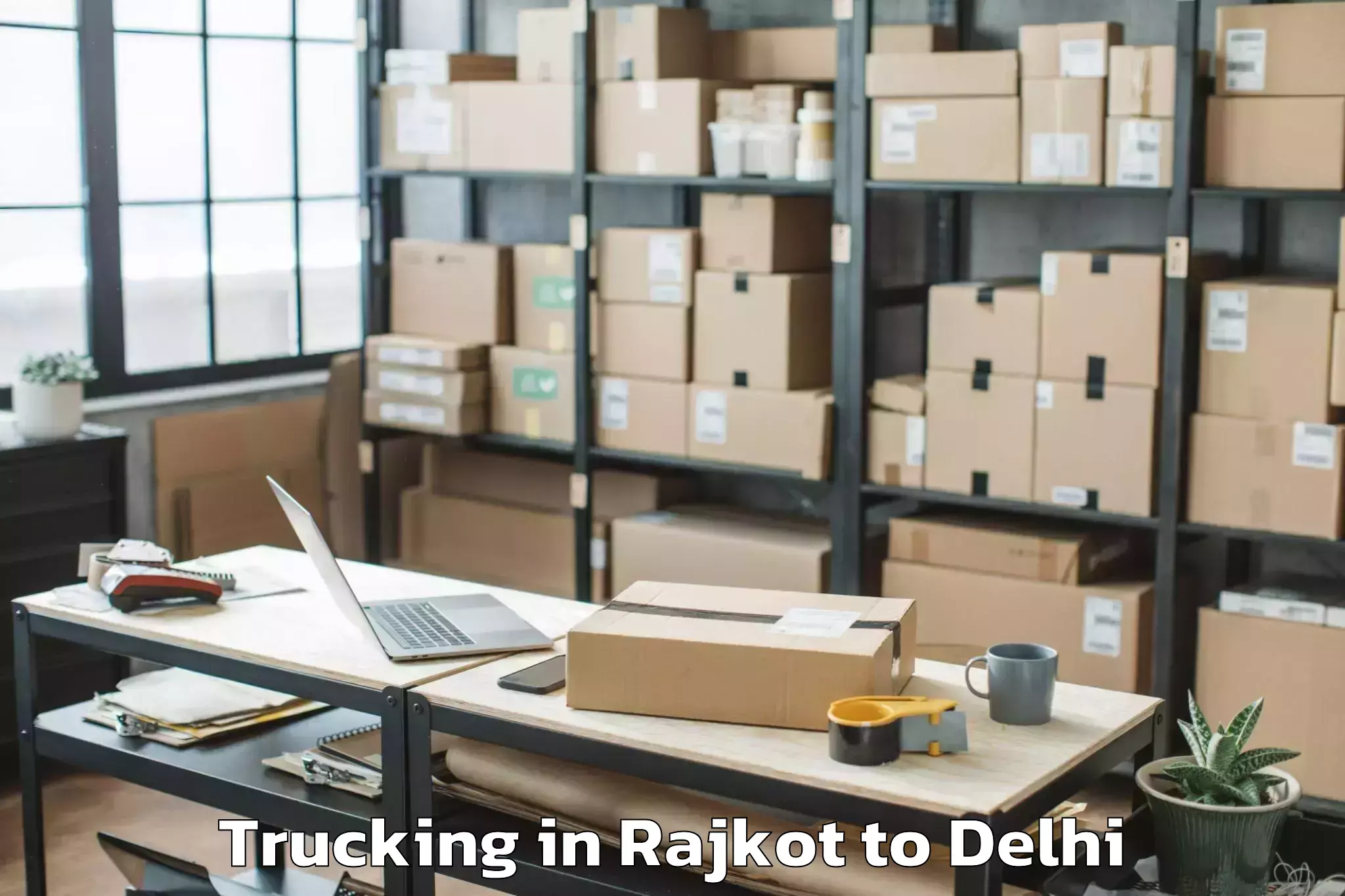 Rajkot to Jamia Hamdard New Delhi Trucking Booking